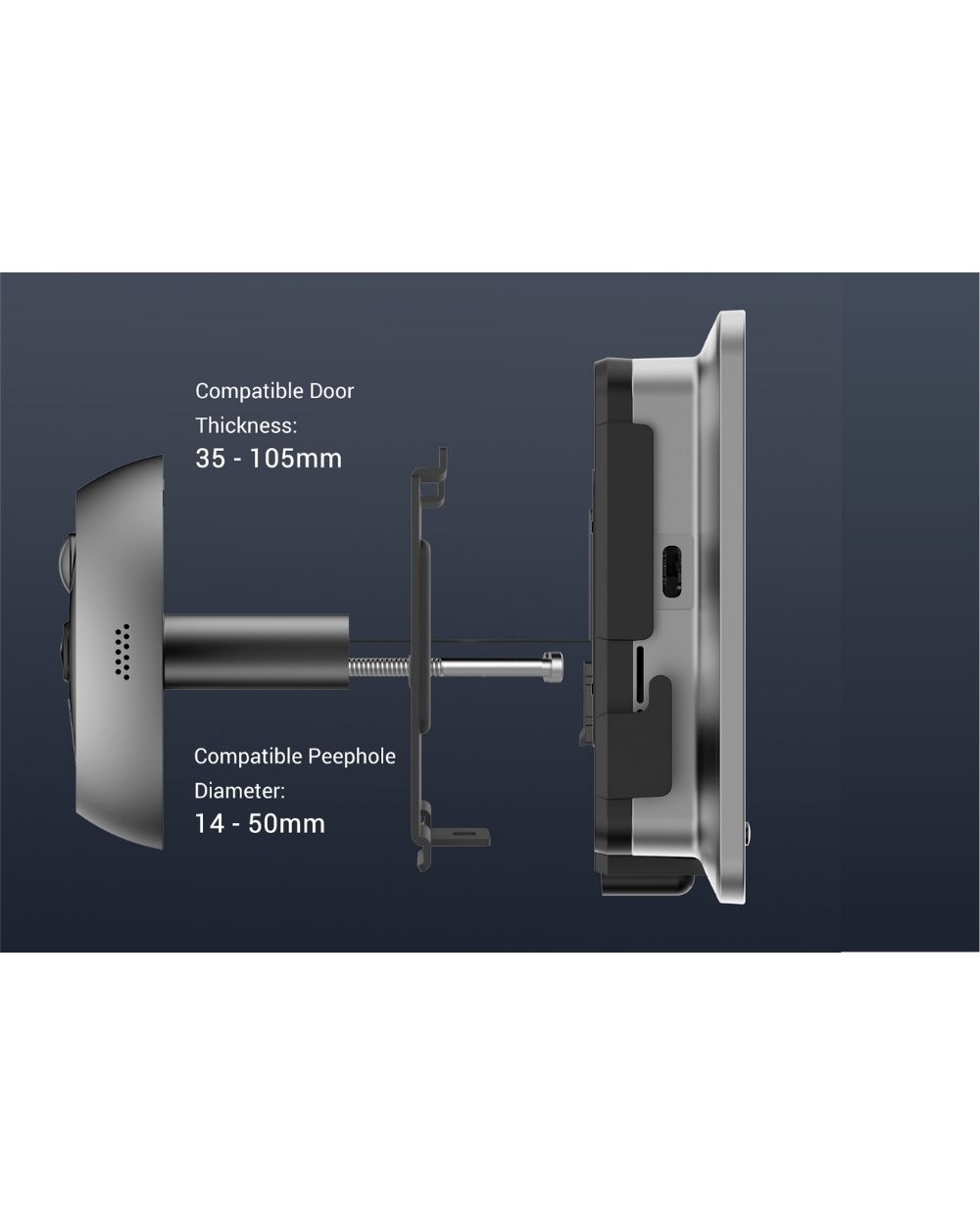 EZVIZ EP4 Wire-Free Peephole Door Viewer - Image 5